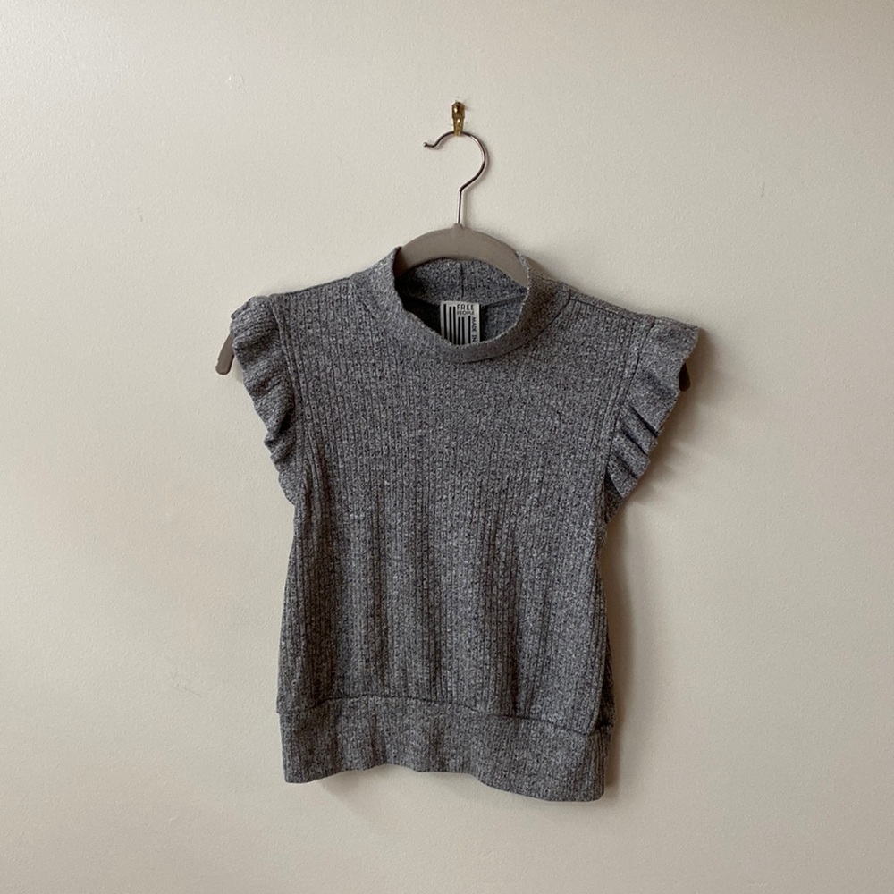 Free People, made in the USA grey top